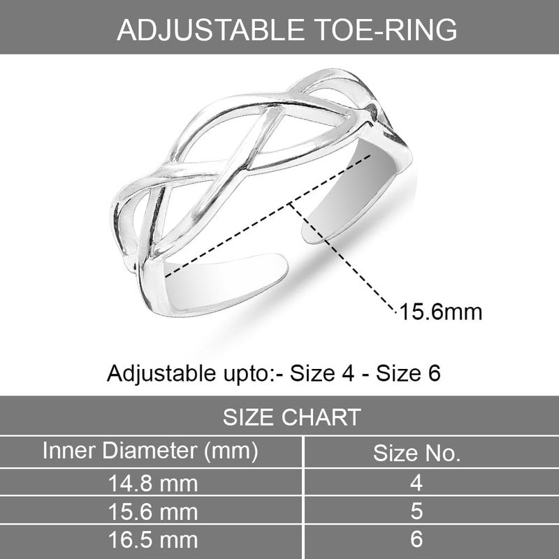 LeCalla 925 Sterling Silver Toe Rings for Women | Minimalist Classic Toe-Rings for Gifting Simple Open Adjustable Toe Band Ring for Women | Smoother and Comfortable to Wear - Image 3